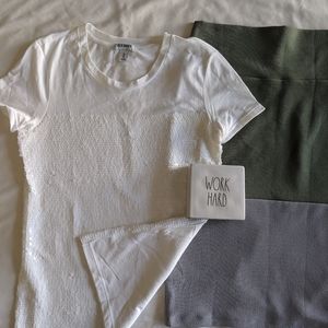 Old Navy cream sequin tee